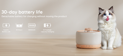 ceramic wireless wopet pet water fountain